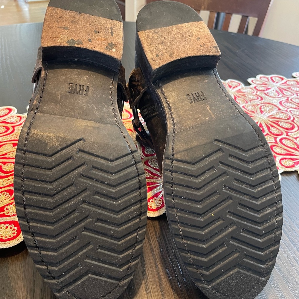 Frye Black and Brown Ankle Boots - Picture 8 of 8